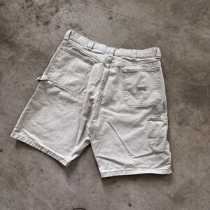 Vintage Y2K Wrangler Carpenter Shorts Work Utility Casual Beige Shorts‎ Size 36